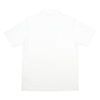 KAPPA Mens White Short Sleeve Plain Polo Shirt M Zip Collar Casual Basic