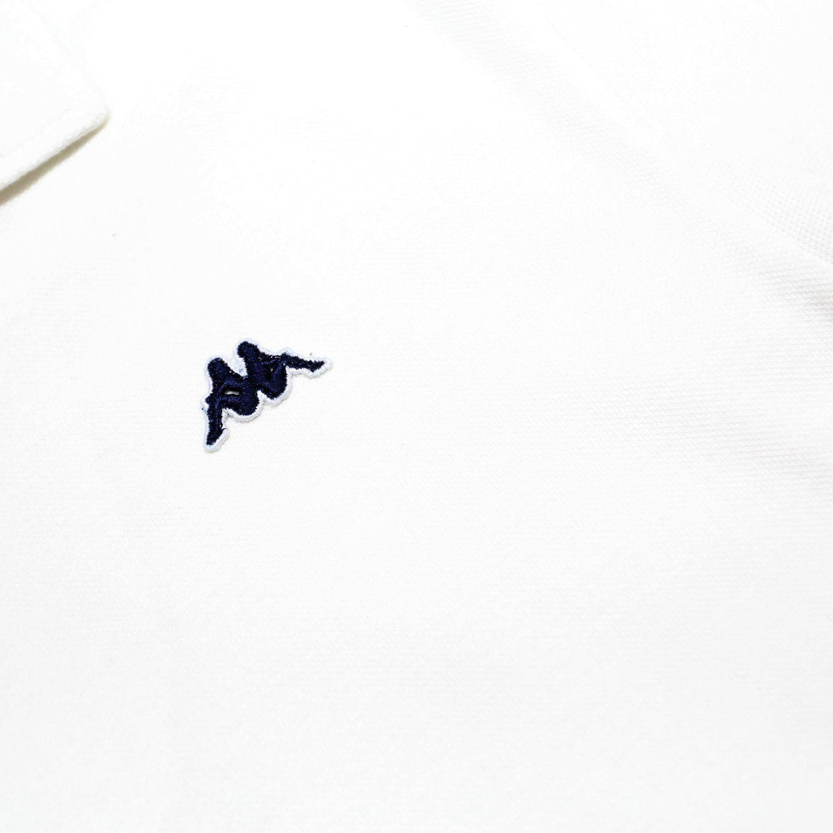 KAPPA Mens White Short Sleeve Plain Polo Shirt M Zip Collar Casual Basic