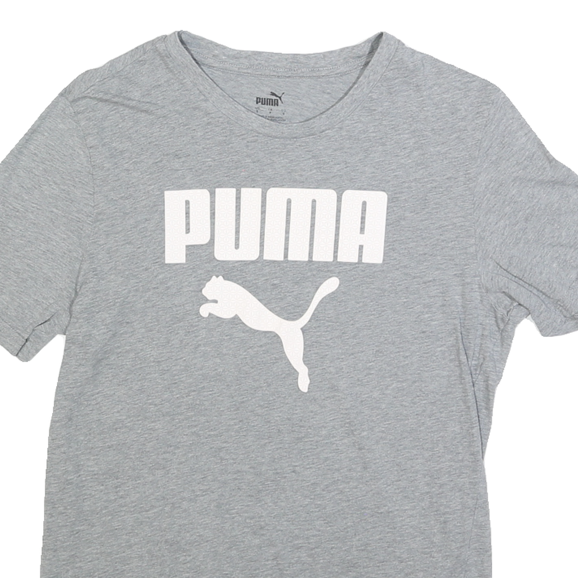 PUMA Mens Grey Classic Logo Print T-Shirt S Short Sleeve Crew Neck