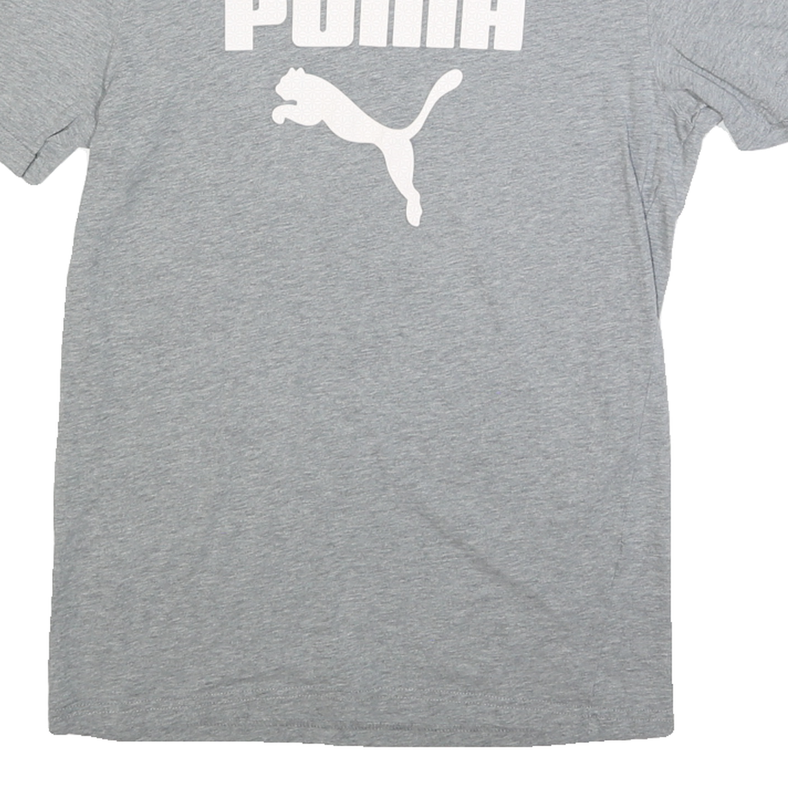 PUMA Mens Grey Classic Logo Print T-Shirt S Short Sleeve Crew Neck