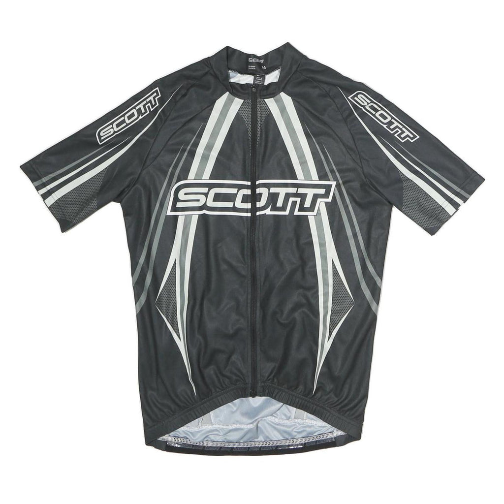 SOTT Mens Black Race Concept Cycling Jersey M Short Sleeve Crew Neck Full Zip