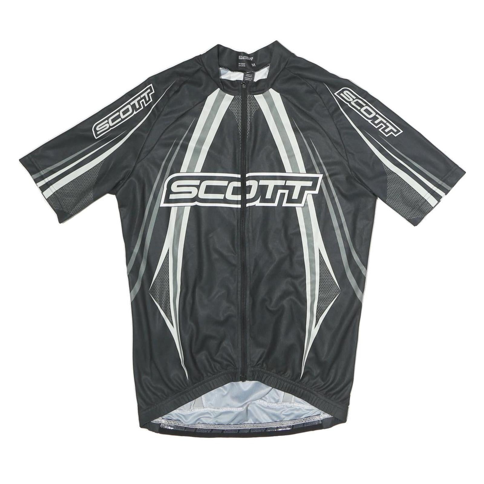 SOTT Mens Black Race Concept Cycling Jersey M Short Sleeve Crew Neck Full Zip