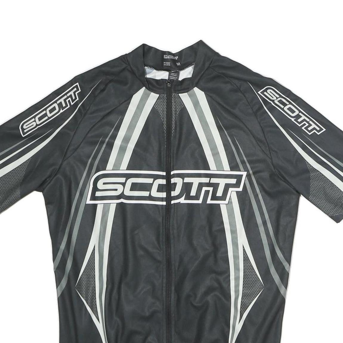SOTT Mens Black Race Concept Cycling Jersey M Short Sleeve Crew Neck Full Zip