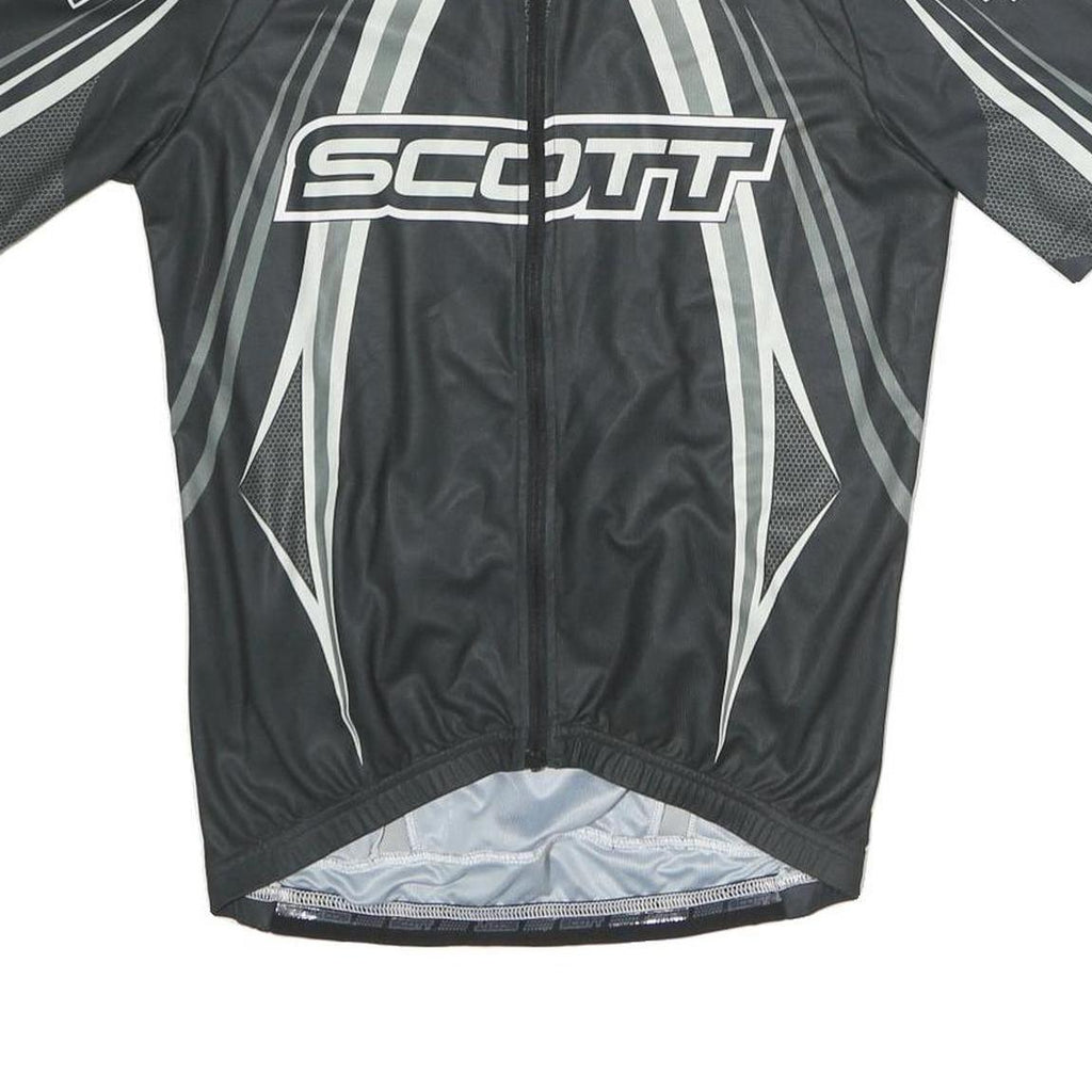 SOTT Mens Black Race Concept Cycling Jersey M Short Sleeve Crew Neck Full Zip