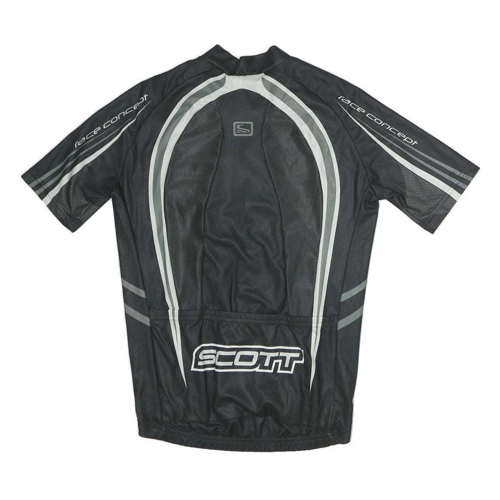 SOTT Mens Black Race Concept Cycling Jersey M Short Sleeve Crew Neck Full Zip