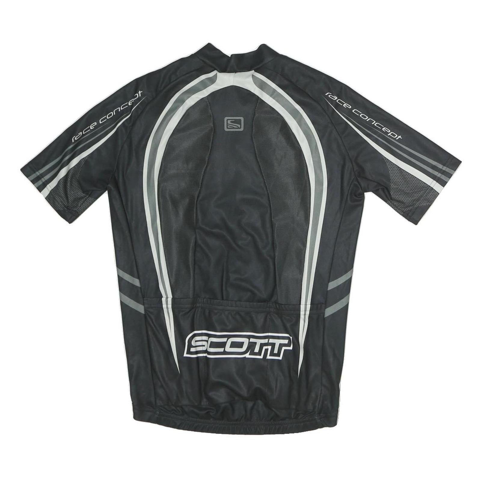 SOTT Mens Black Race Concept Cycling Jersey M Short Sleeve Crew Neck Full Zip