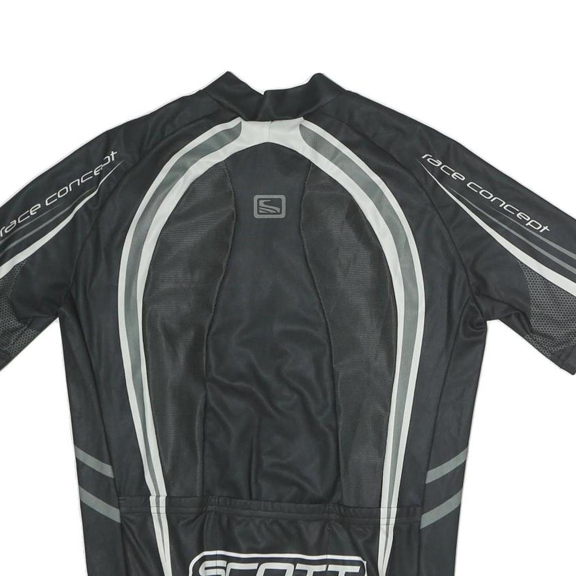 SOTT Mens Black Race Concept Cycling Jersey M Short Sleeve Crew Neck Full Zip
