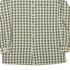 TOMMY HILFIGER Mens Green & White Check Shirt S Classic Cotton Blend Long Sleeve