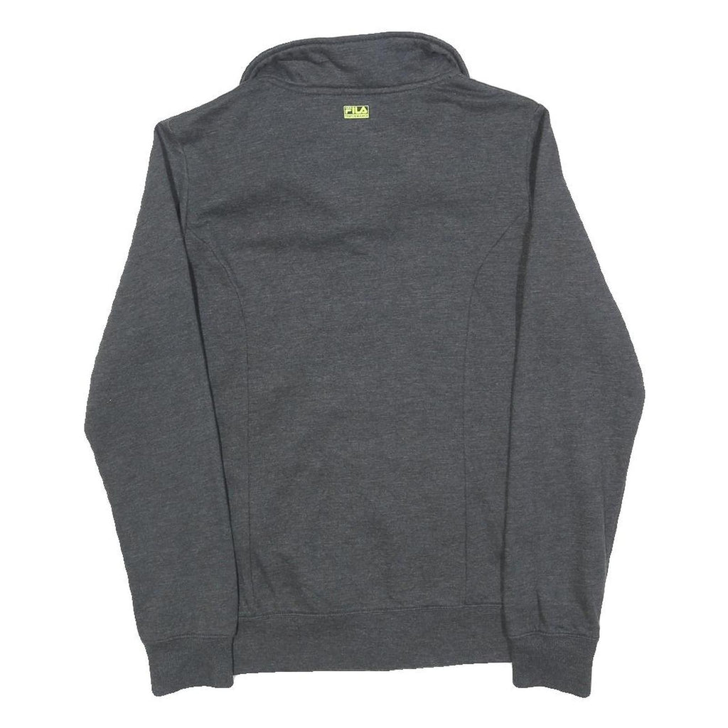 FILA Mens Grey Zip Up Jacket M Cotton Blend Plain Sport Casual Activewear