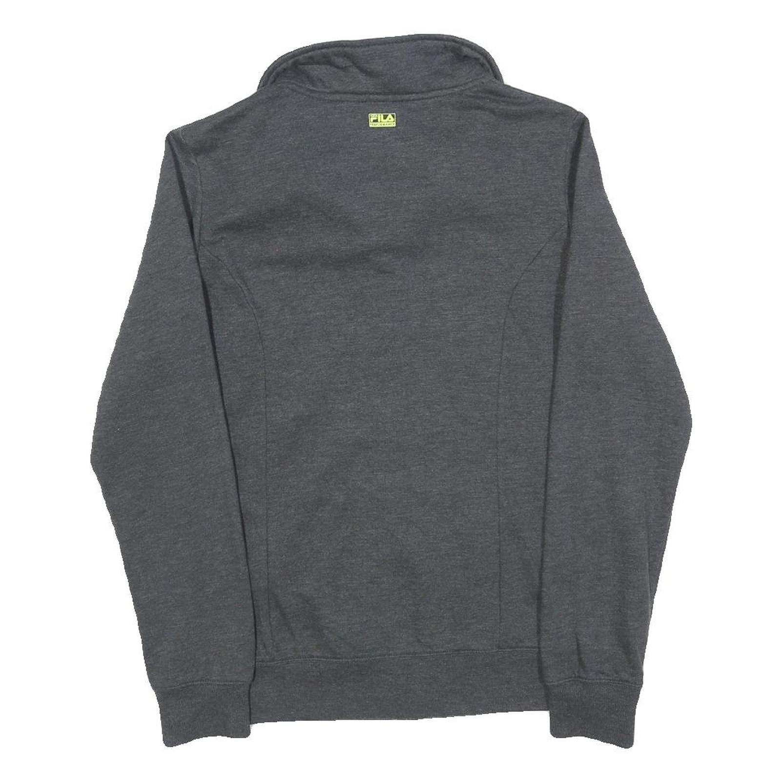 FILA Mens Grey Zip Up Jacket M Cotton Blend Plain Sport Casual Activewear