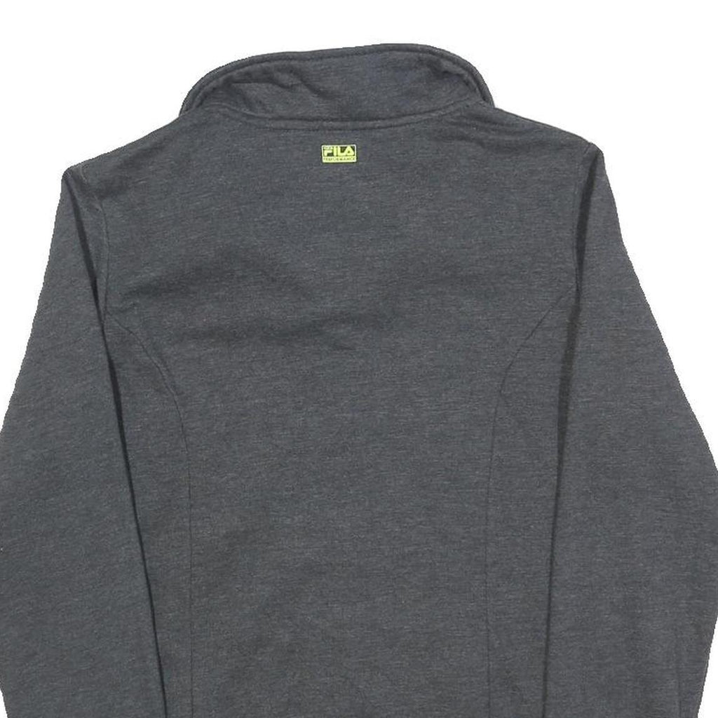 FILA Mens Grey Zip Up Jacket M Cotton Blend Plain Sport Casual Activewear