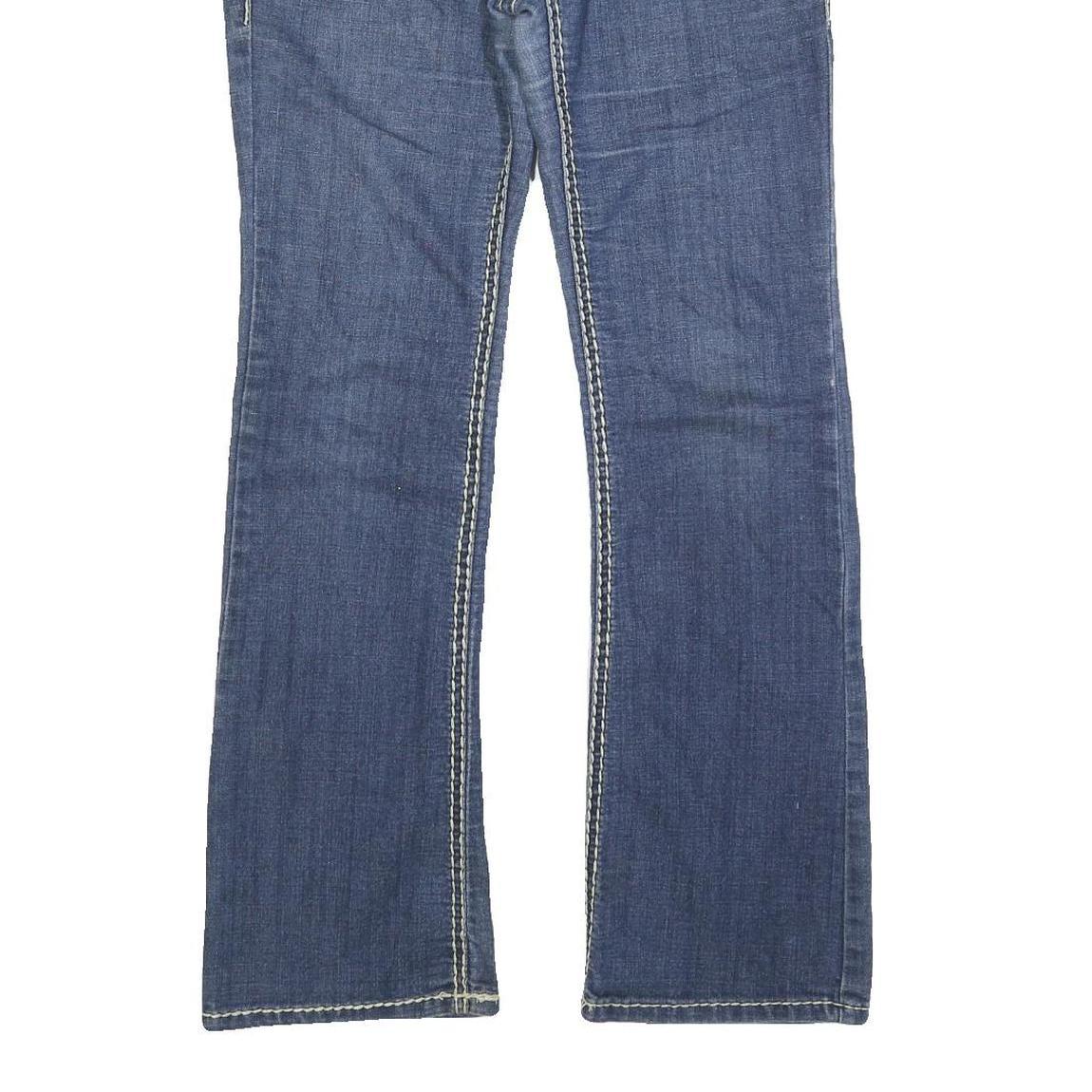 BLUE ASPHALT Womens Jeans Blue Regular Bootcut Denim Medium W32 L32 Contrast