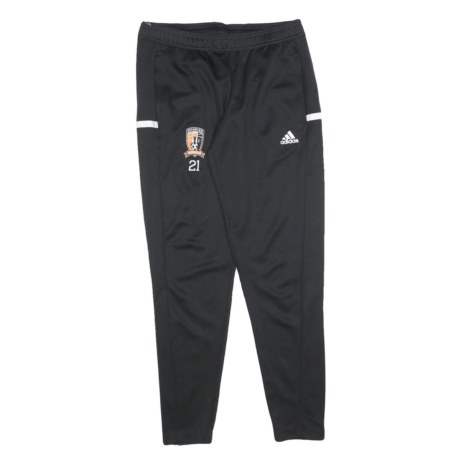 ADIDAS Womens Joggers Black Hoosier Indiana Logo Slim Tapered S W28 L28