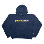CHAMPION University Of Wisconsin Eau Claire Mens Blue Hoodie USA XL