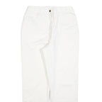 Womens White Regular Fit Straight Leg Denim Cotton Blend Jeans W28 L30 Casual