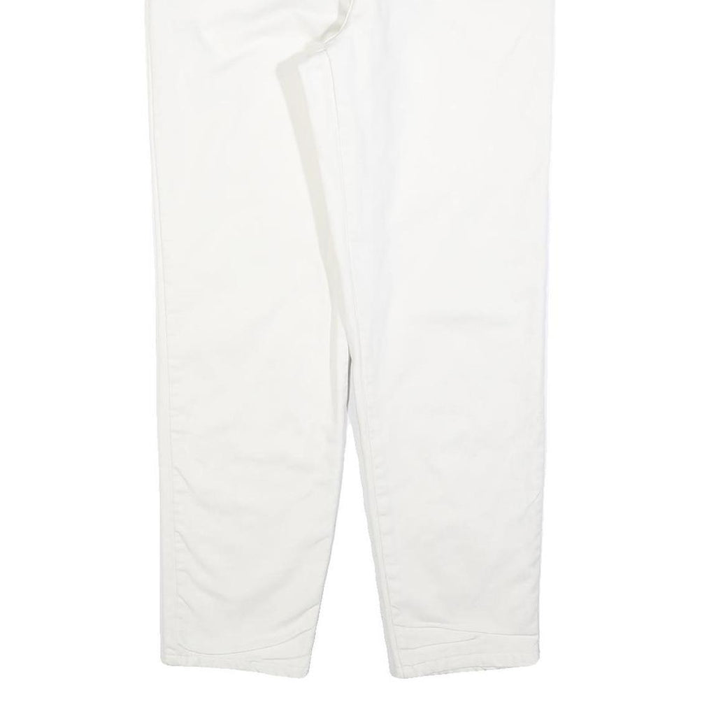 Womens White Regular Fit Straight Leg Denim Cotton Blend Jeans W28 L30 Casual