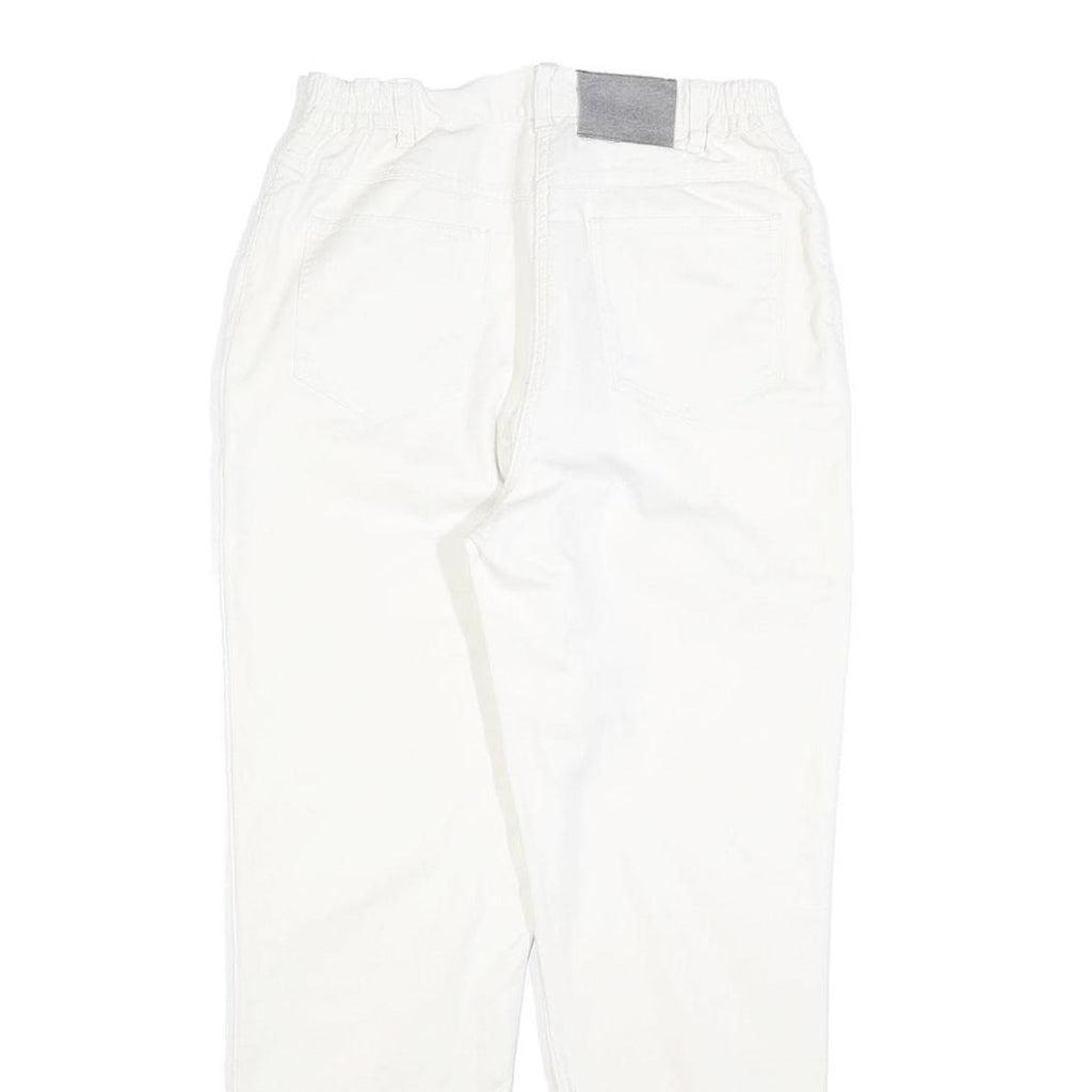 Womens White Regular Fit Straight Leg Denim Cotton Blend Jeans W28 L30 Casual