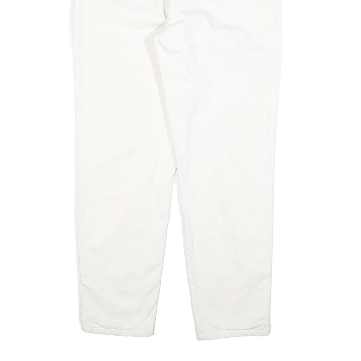 Womens White Regular Fit Straight Leg Denim Cotton Blend Jeans W28 L30 Casual