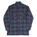DICKIES Mens Blue Red & Green Check Jacket S Cotton Blend Button Front Casual