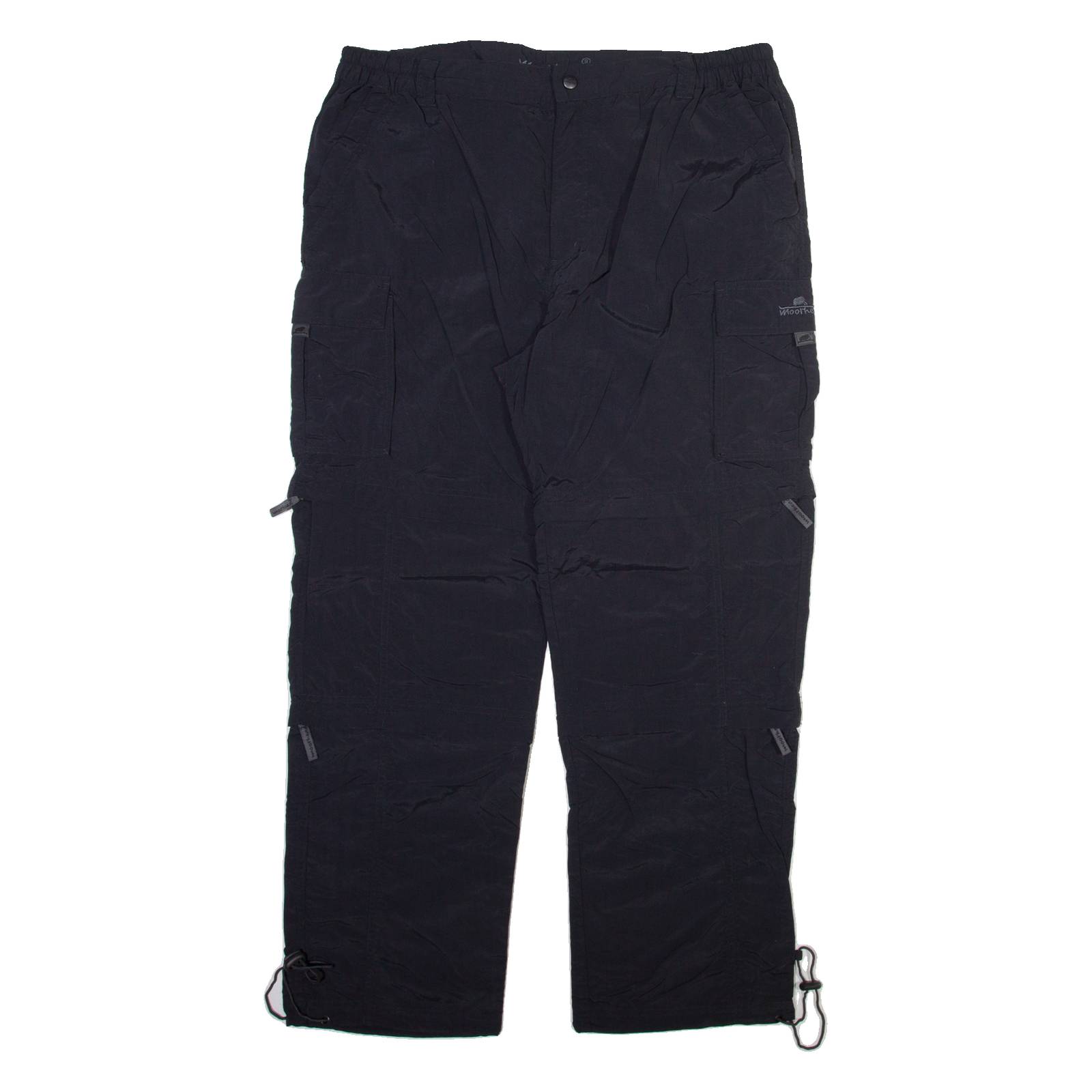 MOORHEAD Detachable Legs Mens Trousers Black Relaxed Straight Nylon W36 L29