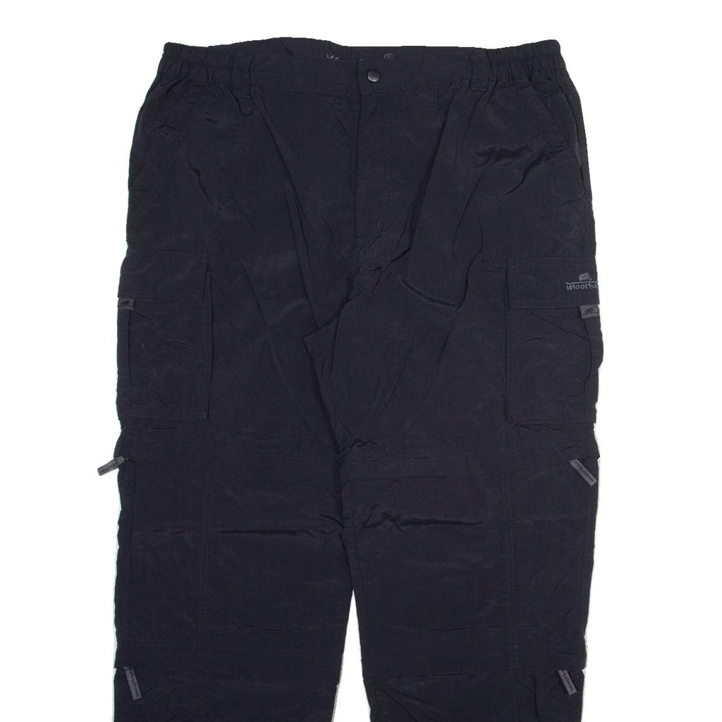 MOORHEAD Detachable Legs Mens Trousers Black Relaxed Straight Nylon W36 L29