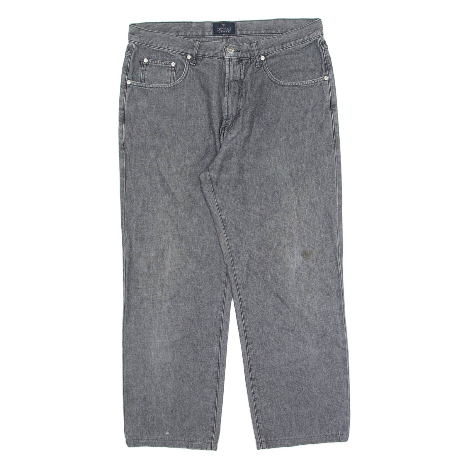 TRUSSARDI JEANS Mens Jeans Grey Regular Straight W34 L26