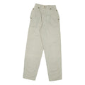 JEANS CLUB Womens Cotton Blend Beige Regular Fit Straight Trousers W24 L29