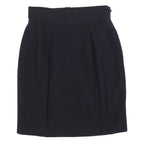 MAX MARA Womens Black Pencil Knee Length Wool Skirt Belted Zip UK 16 Classic