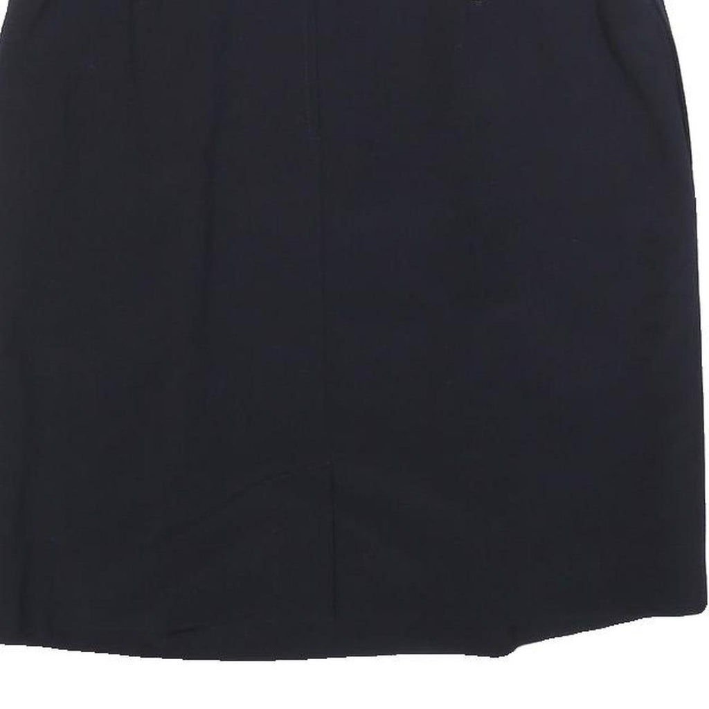 MAX MARA Womens Black Pencil Knee Length Wool Skirt Belted Zip UK 16 Classic