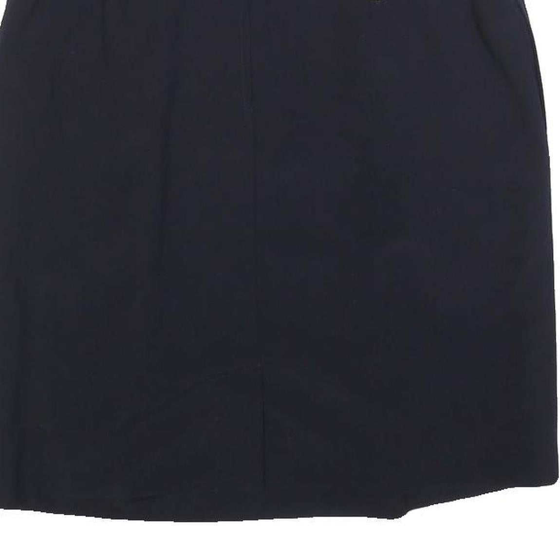 MAX MARA Womens Black Pencil Knee Length Wool Skirt Belted Zip UK 16 Classic