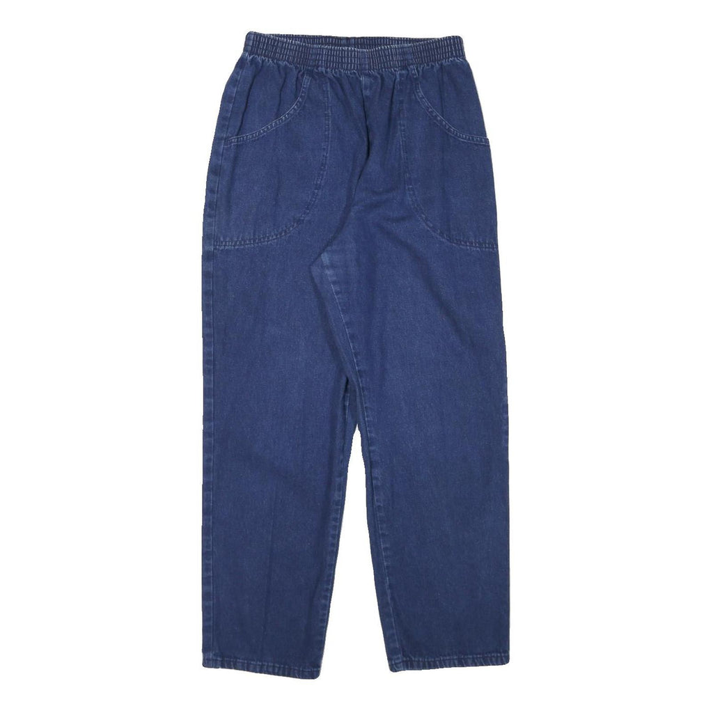 CLASSIC ELEMENTS Womens Relaxed Blue Denim Jeans W26 L27 Elastic Waistband