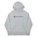CHAMPION Mens Grey Hoodie S Cotton Blend Pullover Drawstring Hood Pocket