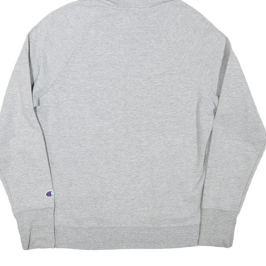 CHAMPION Mens Grey Hoodie S Cotton Blend Pullover Drawstring Hood Pocket