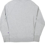 CHAMPION Mens Grey Hoodie S Cotton Blend Pullover Drawstring Hood Pocket