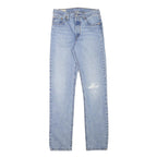 LEVI'S 501 Womens Jeans Blue Regular Straight Denim Light W26 L31 Classic Fit