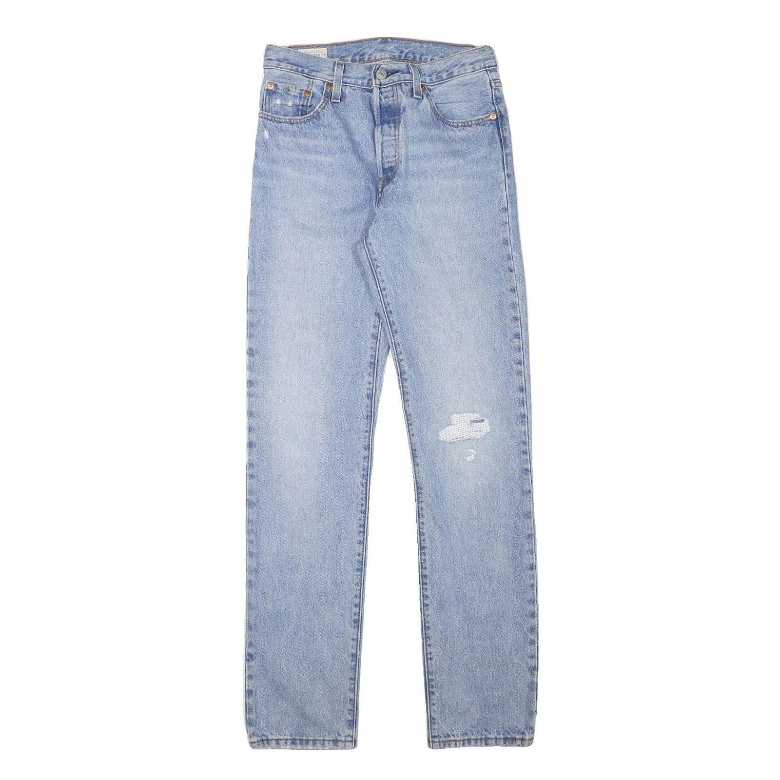 LEVI'S 501 Womens Jeans Blue Regular Straight Denim Light W26 L31 Classic Fit