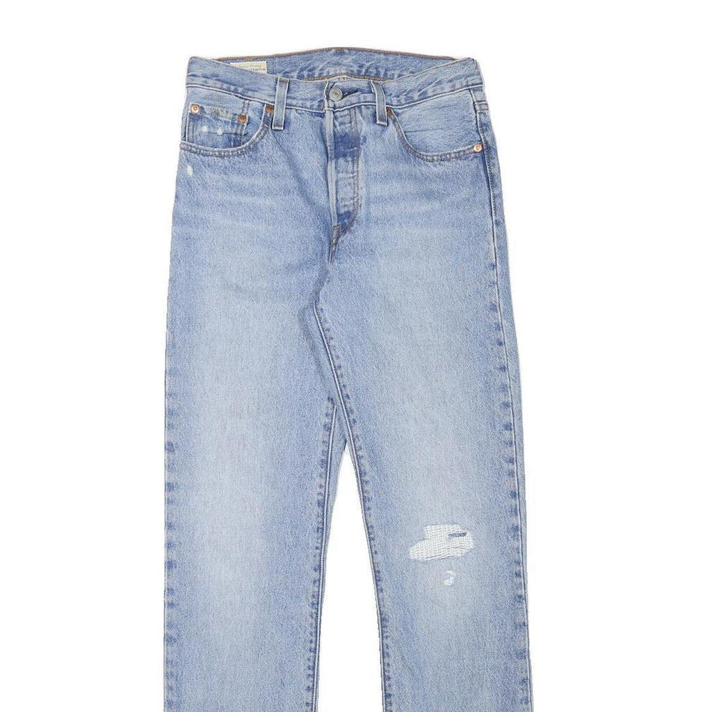 LEVI'S 501 Womens Jeans Blue Regular Straight Denim Light W26 L31 Classic Fit