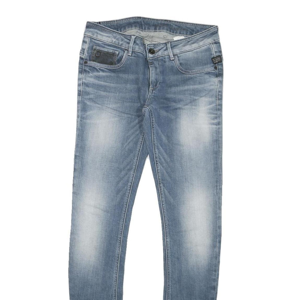 G-STAR Mens Slim Blue Denim Light Wash Jeans W29 L32 Zip Closure