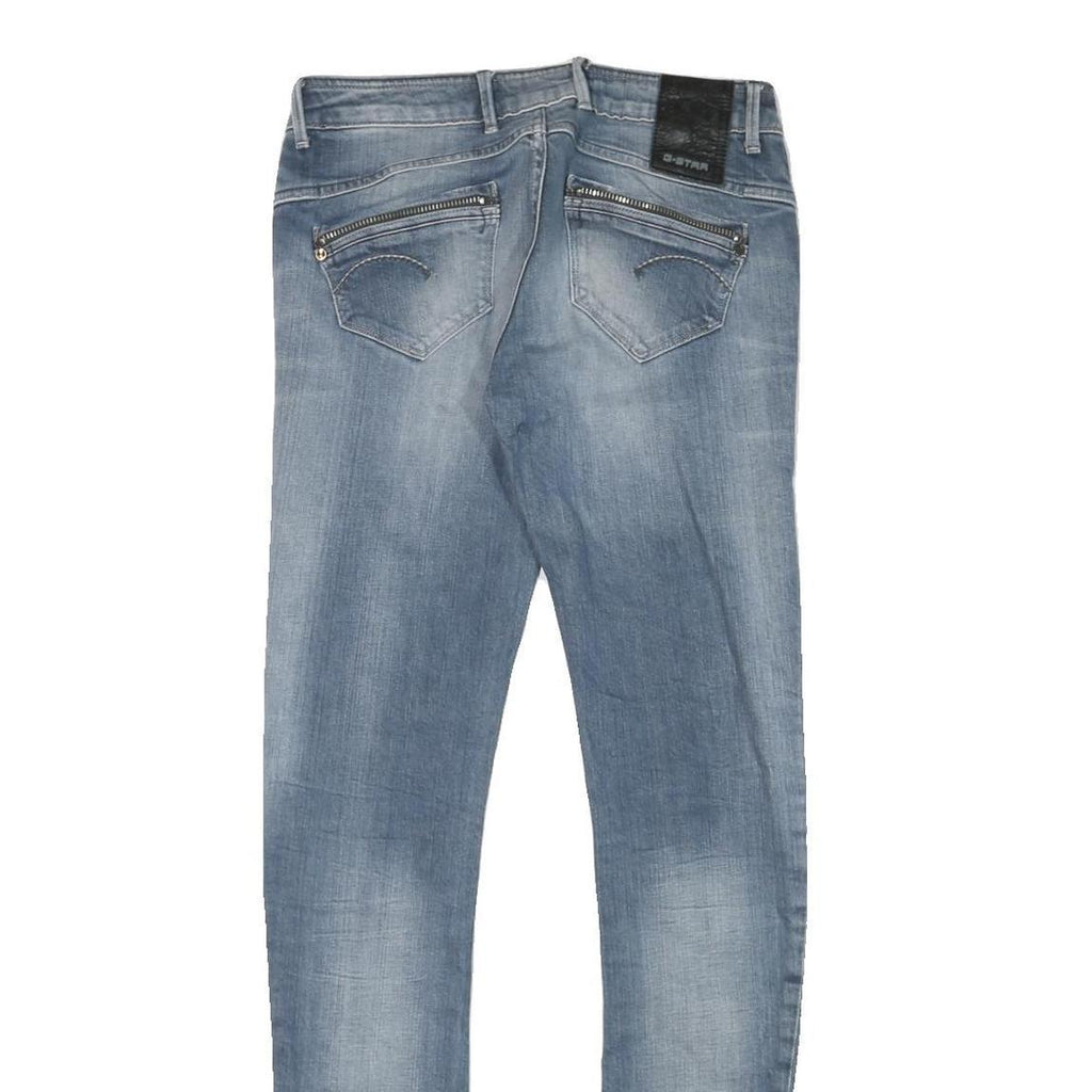 G-STAR Mens Slim Blue Denim Light Wash Jeans W29 L32 Zip Closure