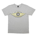 AIR JORDAN Mens Grey & Yellow Classic T-Shirt M Short Sleeve Crew Neck Cotton
