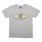 AIR JORDAN Mens Grey & Yellow Classic T-Shirt M Short Sleeve Crew Neck Cotton