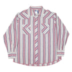 WRANGLER Mens Red & White Stripe Shirt 2XL Western Style Casual Cotton Blend