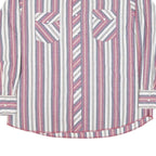 WRANGLER Mens Red & White Stripe Shirt 2XL Western Style Casual Cotton Blend