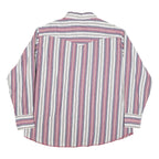 WRANGLER Mens Red & White Stripe Shirt 2XL Western Style Casual Cotton Blend