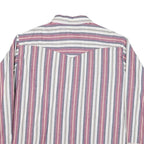 WRANGLER Mens Red & White Stripe Shirt 2XL Western Style Casual Cotton Blend