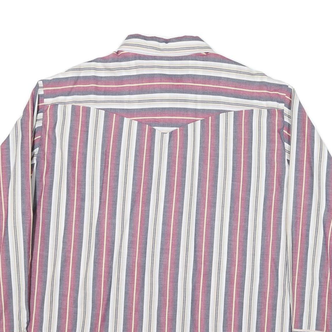 WRANGLER Mens Red & White Stripe Shirt 2XL Western Style Casual Cotton Blend