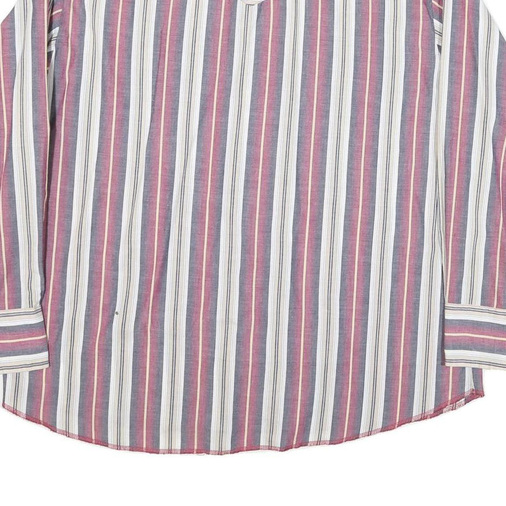 WRANGLER Mens Red & White Stripe Shirt 2XL Western Style Casual Cotton Blend