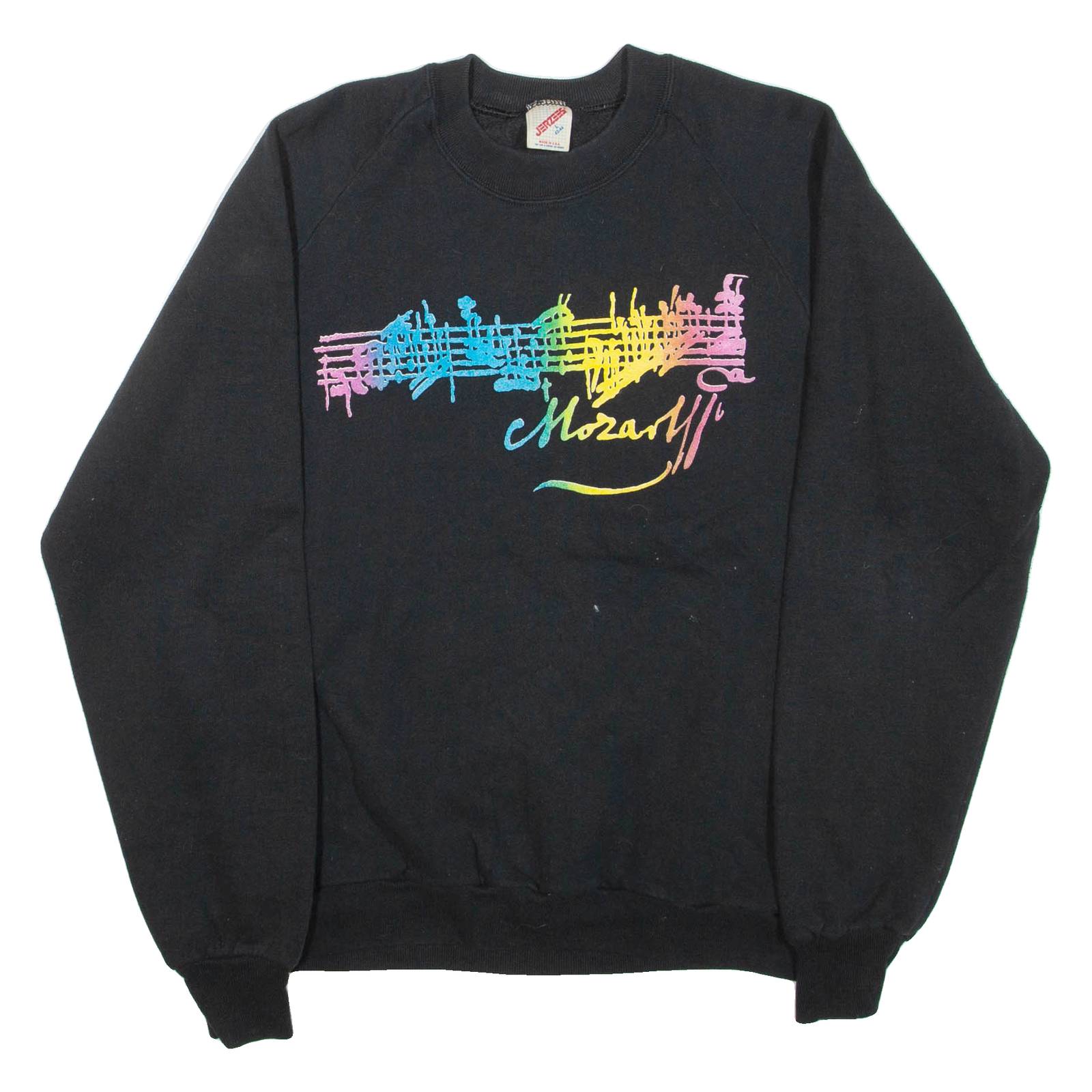 JERZEES Mozart Mens Sweatshirt Black Crew Neck L
