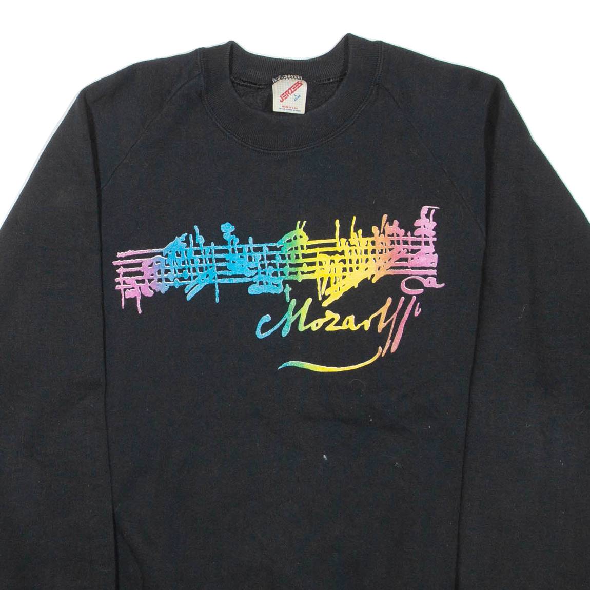 JERZEES Mozart Mens Sweatshirt Black Crew Neck L