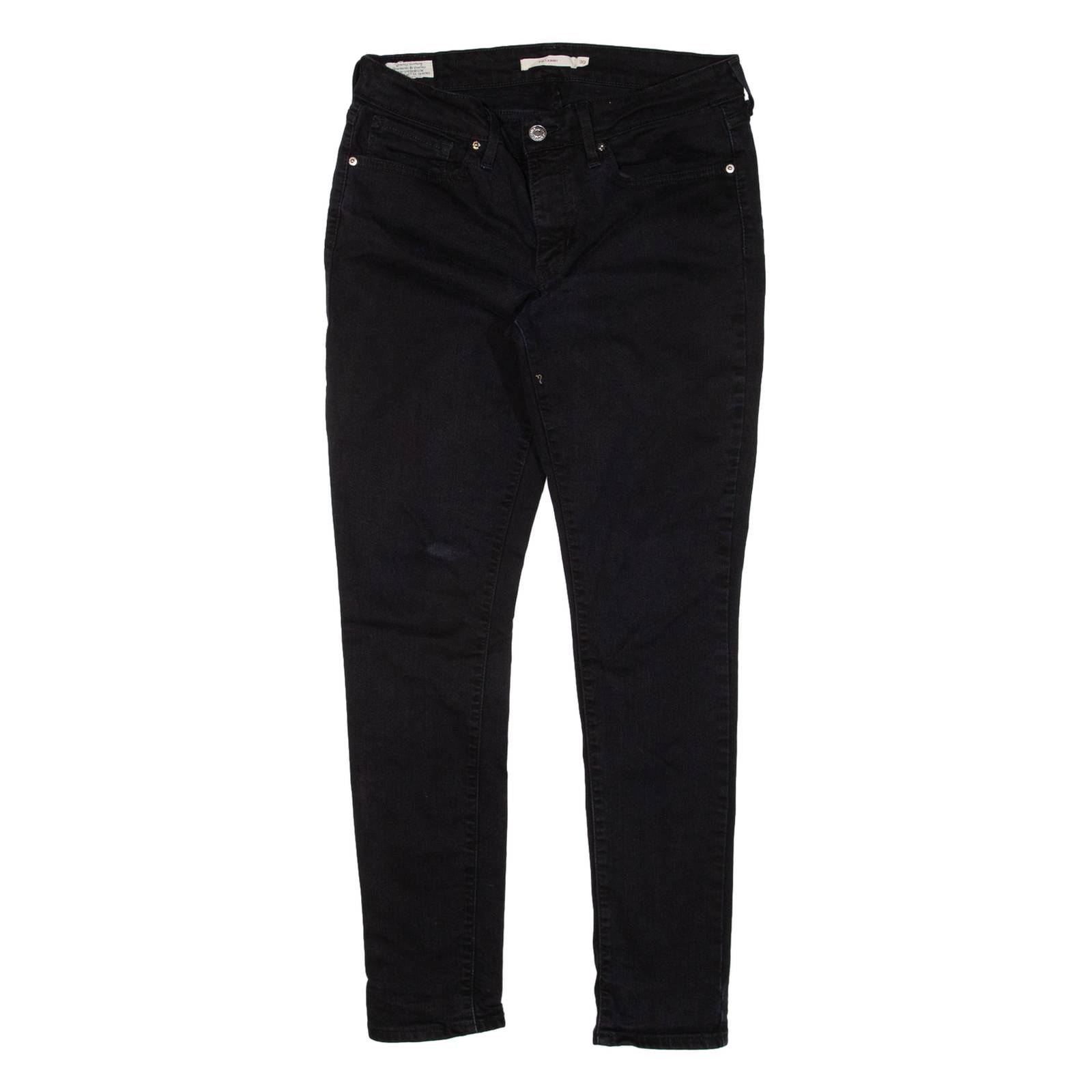 LEVI'S 711 BIG E Womens Trousers Black Slim Skinny W30 L27